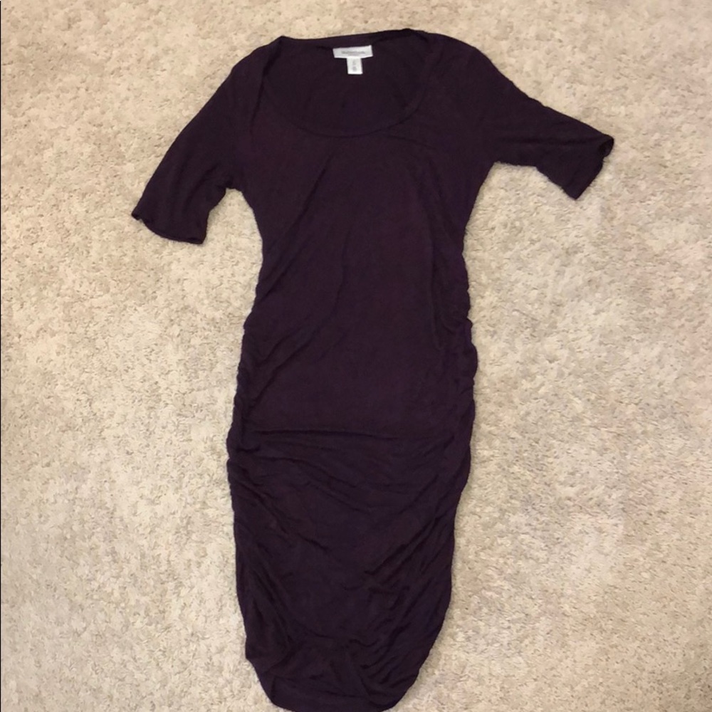 Motherhood Maternity ruched midi dress Small